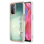 For OPPO A74 / A93 5G / A54 5G / A93s 5G Electroplating Marble Dual-side IMD Phone Case(Smile)