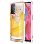 For OPPO A74 / A93 5G / A54 5G / A93s 5G Electroplating Marble Dual-side IMD Phone Case(Draft Beer)