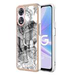 For OPPO A78 / A58 Electroplating Marble Dual-side IMD Phone Case(Totem Elephant)