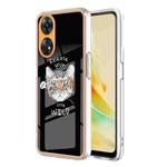 For OPPO Reno8 T 4G Electroplating Marble Dual-side IMD Phone Case(Natural Growth)