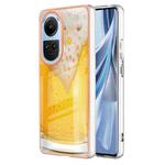 For OPPO Reno10 5G Global Electroplating Marble Dual-side IMD Phone Case(Draft Beer)