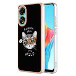 For OPPO A78 4G Electroplating Marble Dual-side IMD Phone Case(Natural Growth)