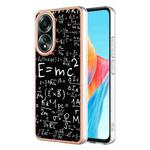For OPPO A58 4G Electroplating Marble Dual-side IMD Phone Case(Equation)