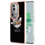 For OPPO Reno11 Pro 5G Global Electroplating Marble Dual-side IMD Phone Case(Natural Growth)