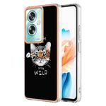 For OPPO A79 5G Global Electroplating Marble Dual-side IMD Phone Case(Natural Growth)