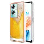 For OPPO A79 5G Global Electroplating Marble Dual-side IMD Phone Case(Draft Beer)