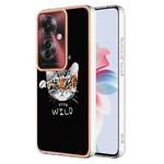 For OPPO Reno11 F 5G Global Electroplating Marble Dual-side IMD Phone Case(Natural Growth)