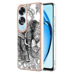 For OPPO A60 4G Electroplating Marble Dual-side IMD Phone Case(Totem Elephant)