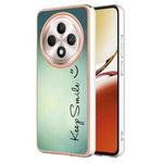 For OPPO Reno12 F 5G Electroplating Marble Dual-side IMD Phone Case(Smile)