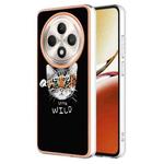 For OPPO Reno12 F 5G Electroplating Marble Dual-side IMD Phone Case(Natural Growth)