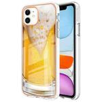 For iPhone 11 Electroplating Marble Dual-side IMD Phone Case(Draft Beer)