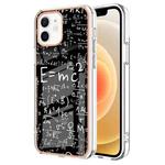For iPhone 12 / 12 Pro Electroplating Marble Dual-side IMD Phone Case(Equation)
