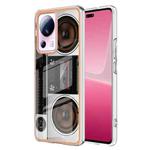 For Xiaomi 13 Lite 5G Electroplating Marble Dual-side IMD Phone Case(Retro Radio)