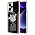 For Xiaomi Poco F5 / Redmi Note 12 Turbo Electroplating Marble Dual-side IMD Phone Case(Natural Growth)