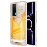 For Xiaomi Poco F5 Pro 5G / Redmi K60 Electroplating Marble Dual-side IMD Phone Case(Draft Beer)