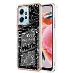 For Xiaomi Redmi Note 12 4G Electroplating Marble Dual-side IMD Phone Case(Equation)