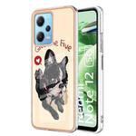 For Xiaomi Redmi Note 12 5G Global Electroplating Marble Dual-side IMD Phone Case(Lucky Dog)