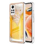 For Xiaomi Redmi Note 12 Pro 4G Global Electroplating Marble Dual-side IMD Phone Case(Draft Beer)