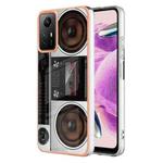 Xiaomi Redmi Note 12S 4G Electroplating Marble Dual-side IMD Phone Case(Retro Radio)