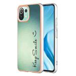 For Xiaomi 11 Lite Electroplating Marble Dual-side IMD Phone Case(Smile)