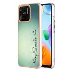 For Xiaomi Redmi 10C Electroplating Marble Dual-side IMD Phone Case(Smile)