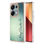 For Xiaomi Redmi Note 13 Pro 4G/Poco M6 Pro 4G Electroplating Marble Dual-side IMD Phone Case(Smile)