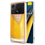 For Xiaomi Poco X6 Pro / Redmi K70E Electroplating Marble Dual-side IMD Phone Case(Draft Beer)