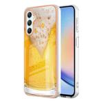 For Samsung Galaxy A24 Electroplating Marble Dual-side IMD Phone Case(Draft Beer)