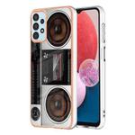 For Samsung Galaxy A33 5G Electroplating Marble Dual-side IMD Phone Case(Retro Radio)