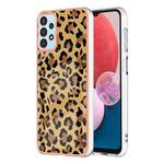 For Samsung Galaxy A72 5G / 4G Electroplating Marble Dual-side IMD Phone Case(Leopard Print)