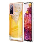 For Samsung Galaxy S20 FE Electroplating Marble Dual-side IMD Phone Case(Draft Beer)