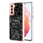 For Samsung Galaxy S21 5G Electroplating Marble Dual-side IMD Phone Case(Equation)