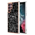 For Samsung Galaxy S22 Ultra 5G Electroplating Marble Dual-side IMD Phone Case(Equation)