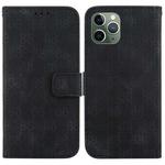 For iPhone 11 Pro Double 8-shaped Embossed Leather Phone Case(Black)