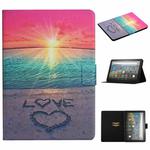 For Amazon Kindle Fire Max 11 Colored Drawing Smart Leather Tablet Case(Sunrise)