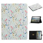 For Amazon Kindle Fire Max 11 Colored Drawing Flower Smart Leather Tablet Case(Floral)