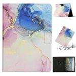 For Amazon Kindle Fire Max 11 Colored Drawing Marble Smart Leather Tablet Case(Pink Blue)