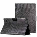 For Amazon Kindle Fire Max 11 Crocodile Texture Smart Leather Tablet Case(Black)