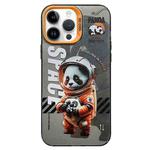 For iPhone 13 Pro Astronaut Pattern PC Phone Case(Black Panda)