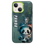 For iPhone 13 Astronaut Pattern PC Phone Case(Green Space Panda)
