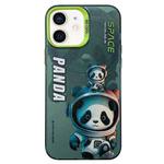 For iPhone 11 Astronaut Pattern PC Phone Case(Green Space Panda)