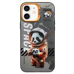 For iPhone 11 Astronaut Pattern PC Phone Case(Black Panda)