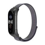 For Xiaomi Mi Band 3 / 4 / 5 Mijobs Breathable Adjust Nylon Loop Plus V Watch Band(Midnight Blue)