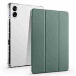 For Honor MagicPad 13 inch 3-folding Transparent TPU Smart Leather Tablet Case(Green)