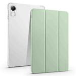 For Honor Pad X8 Pro / Pad X9 3-folding Transparent TPU Smart Leather Tablet Case(Matcha Green)