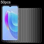 For Tecno Pop 10C 4G 50pcs 0.26mm 9H 2.5D Tempered Glass Film