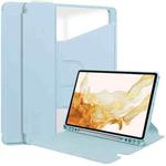 For Samsung Galaxy Tab S9 360 Rotation Transparent Smart Leather Case(Sky Blue)