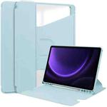 For Samsung Galaxy Tab S9 FE / S10 FE 360 Rotation Transparent Smart Leather Case(Sky Blue)