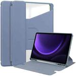 For Samsung Galaxy Tab S9 FE / S10 FE 360 Rotation Transparent Smart Leather Case(Lavender)