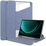 For Samsung Galaxy Tab S9 FE+ / S10+ 360 Rotation Transparent Smart Leather Case(Lavender)